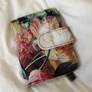 Floral Print Snap-Closure Wallet - Multicolor